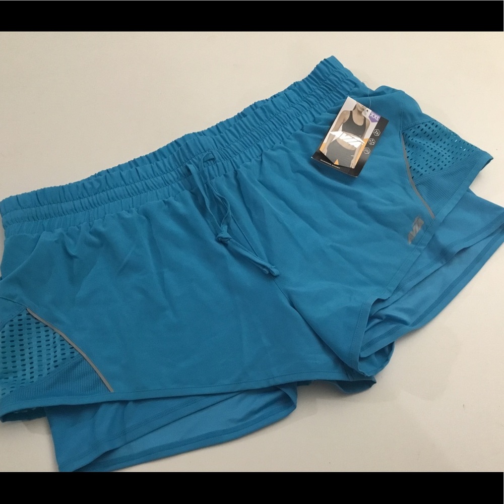 AVIA Running Shorts 2X/20 Fitted inner Layer & Loose Outer Layer